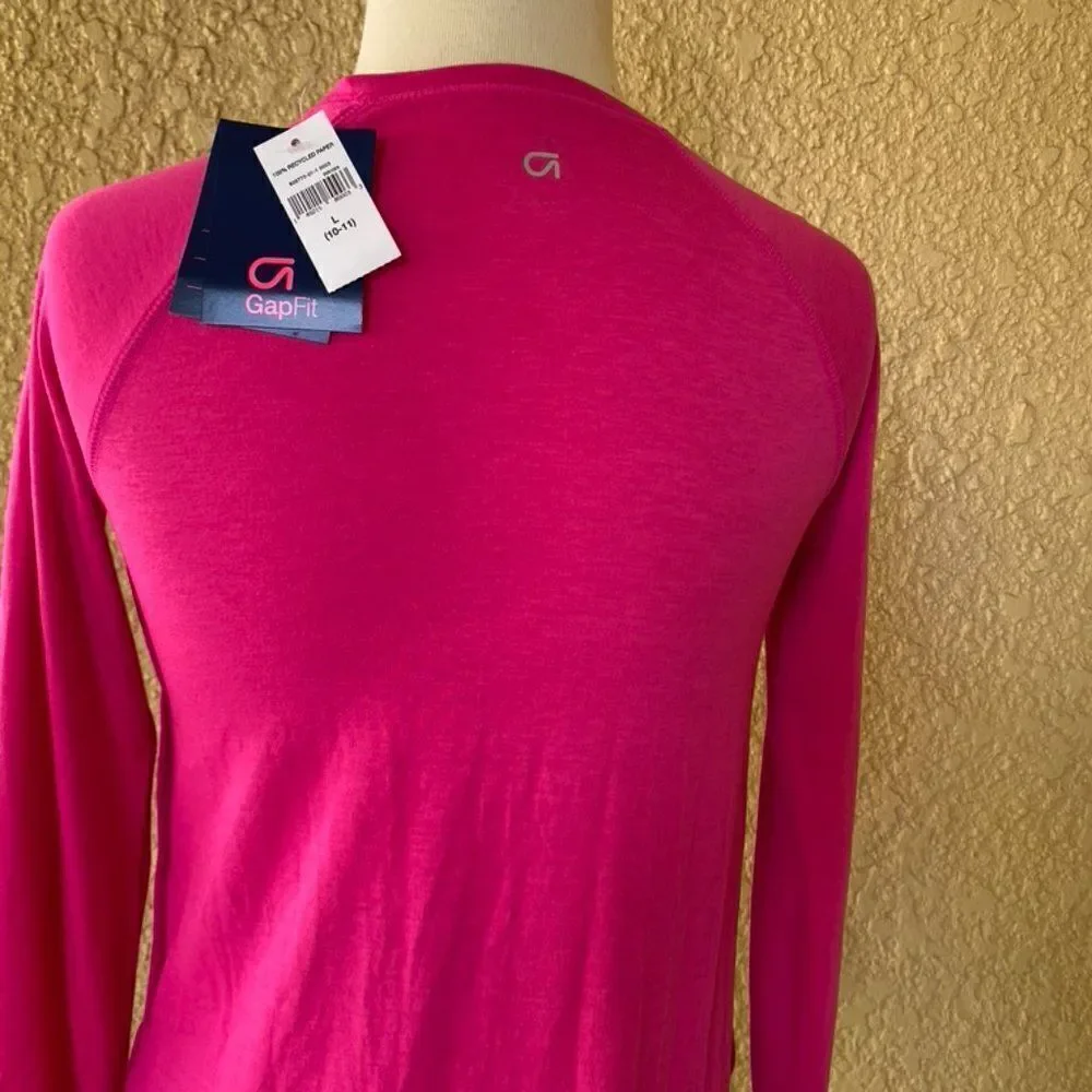 Gap Fit Long Sleeve‎ Pink with Silver L